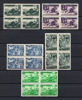 1944 Heroes of the USSR, Soviet Union USSR (Blocks of Four, Full Set, MNH)