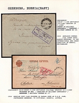 1915 Unfraked commercial Cover postmarked Orenburg, to the International Red Cross Committee in Geneva, Switzerland. ORENBURG Censorship: violet 2 line rectangle (56 x 21 mm) reading in 3 lines