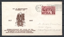 1957 Russia Scouts Day of Irreconcilability Anniversary of October Revolt Cover