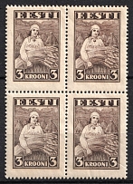 1935 Estonia, Block of Four (Full Set, CV $10, MNH)