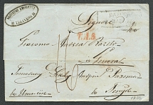 1846 Foreign Letter from Taganrog via Odessa to Genoa