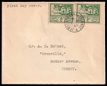 1943 Jersey, German Occupation, Germany, First Day Cover (Mi. 3 y, CV $80)