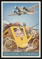 1923-1945 'Deutsche Lufthansa', Propaganda Postcard, Third Reich Nazi Germany