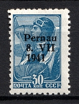 1941 30k Occupation of Estonia Parnu Pernau, Germany (Perforated, Type I, CV $35)