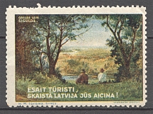 Latvia Sigulda River Gauja Baltic Non-Postal Label (MNH)