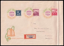 1936 (27 Sept) Czechoslovakia, Commemorative Registered Cover from Pardubice (Cancellations)