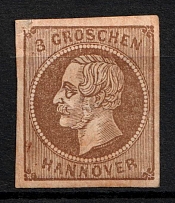 1861 3gr Hannover, German States, Germany (Mi. 19, CV $130)