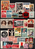 Europe, Stock of Cinderellas, Non-Postal Stamps, Labels, Advertising, Charity, Propaganda (#142B)