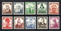 1935 Third Reich, Germany (Mi 588-597, Full Set, Signed, CV $260, MNH)