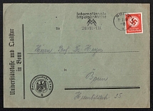 1938 (27 Jul) International Leipzig Fair, Third Reich, Germany, Nazi, Cover from University Treasury and Office in Bonn with Commemorative Postmark