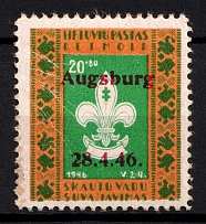 1946 20pf Augsburg, Lithuania, Baltic DP Camp, Displaced Persons Camp (Wilhelm 4 A, CV $30)