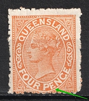 Queensland, Australia, British Colonies (Broken 'e', Print Error)
