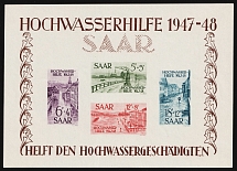 1948 Saar, Germany, Souvenir Sheet (Mi. Bl. 1, CV $520)