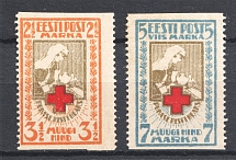 1921-22 Estonia (MISSED Perforation, Print Error, Full Set, CV $110)