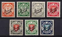 1924-25 Danzig Gdansk, Germany, Official Stamps (Mi. 45 - 47, 49, Signed, CV $50)