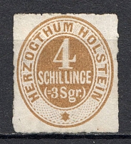1851-55 Holsten Germany 4 S (CV $30, Canceled)
