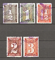 Third Reich Fiscal Tax Revenue Stamps Swastika (Canceled)