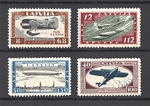 1933 Latvia Airmail (Mi. 229 A - 231 A, Perf, Full Set, CV $300)