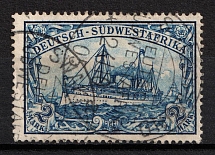 1901 2m South West Africa, German Colonies, Kaiser’s Yacht, Germany (Mi. 21, Used, Signed, CV $50)