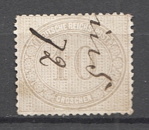1872 Germany 10 Gr (CV $360, Cancelled)