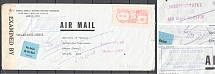 1942 USA Soviet-Anglo-Iranian Censorship Akron - Teheran Trans-Atlantic Airmail