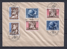 1942 Third Reich cover with special postmark Vienna Post Congress and two full set stamps