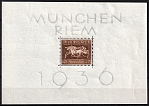 1936 Third Reich, Germany, Souvenir Sheet (Mi. Bl. 4 X, CV $40, MNH)