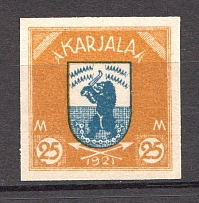 1922 Russia Provisional Government of Karelia Civil War 25 M (Probe, Proof, MNH)