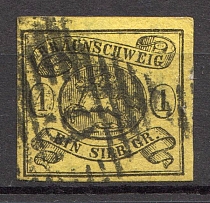 1853-56 Braunschweig Germany 1 S (Canceled)