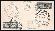 1928 United States, Airmail cover, Chicago - Sant Louis, franked by Mi. 2x 300