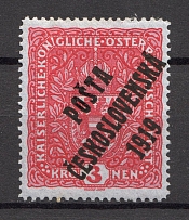 1919 Czechoslovakia 3 Kr (CV $2400)