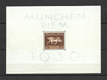 1936 Germany Third Reich Block Sheet №4 (CV $40, MNH)