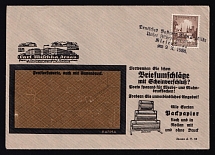 1938 (9 Oct) Occupation of Sudetenland, Germany, Advertising Cover (Mi. 665, Special Cancellation)