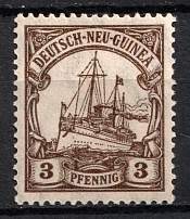 1918 3pf New Guinea, German Colonies, Kaiser’s Yacht, Germany (Mi. 24)