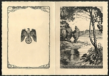 1941 Telegram Landscape and Reich Eagle
