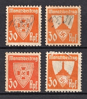 1940 Veterens Membership Stamps, Germany (Canceled/MLH)