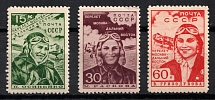 1939 The First Non Stop Flight From Moscow to the Far East, Soviet Union USSR (Full Set, MNH)
