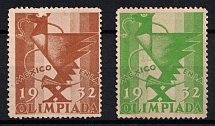 1932 10th Olimpiada, Mexico, Cinderella, Set of Non-Postal Stamps