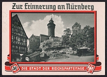 1937 (10 Sept) 'The City of the Nazi Party Rallies Nuremberg', Third Reich, Germany, Postcard to Dresden (Commemorative Cancellation)
