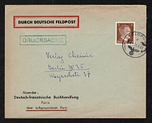 1943 (14 Sept) France, Military Post, Official Cover from the German-French Bookstore in Paris