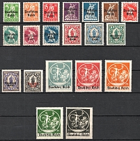 1920-24 Weimar Republic, Germany (Mi. 119 - 138, Full Set, CV $130)