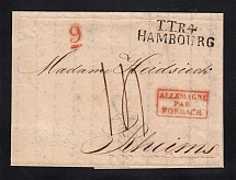 1835 Cover from Riga to Reims, France