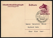 1939 Michel P 281 postally used issued for the 27lh Annual German Eastfair with Special postmark for the philatelic exhibition