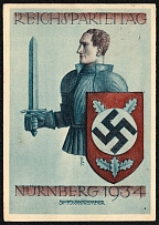 1934 Reich party rally of the NSDAP in Nuremberg, Knight with a swastika shield