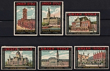 Krog & Ewers Trademark, Altona, Germany, Stock of Cinderellas, Non-Postal Stamps, Labels, Advertising, Charity, Propaganda
