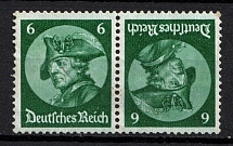 1933 6pf Third Reich, Germany, Tete-beche, Zusammendrucke (Mi. K 17, CV $30)