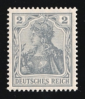 1905-13 2pf German Empire, Germany (Mi. 83 I, MNH)