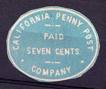 7c California Penny Post Company, United States Locals & Carriers (Old Reprints and Forgeries)