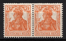 1916 7.5pf German Empire, Germany, Pair (Mi. 99 a, CV $50, MNH)