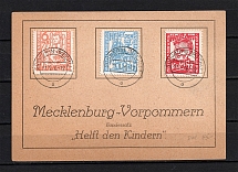 1946 Germany Soviet Russian Occupation Zone Mecklenburg Local souvenir card